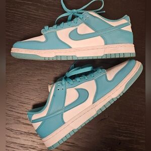 NIKE Dunk Low In Teal And White